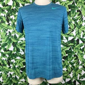 Nike Blue Heathered Crewneck Tee Shirt